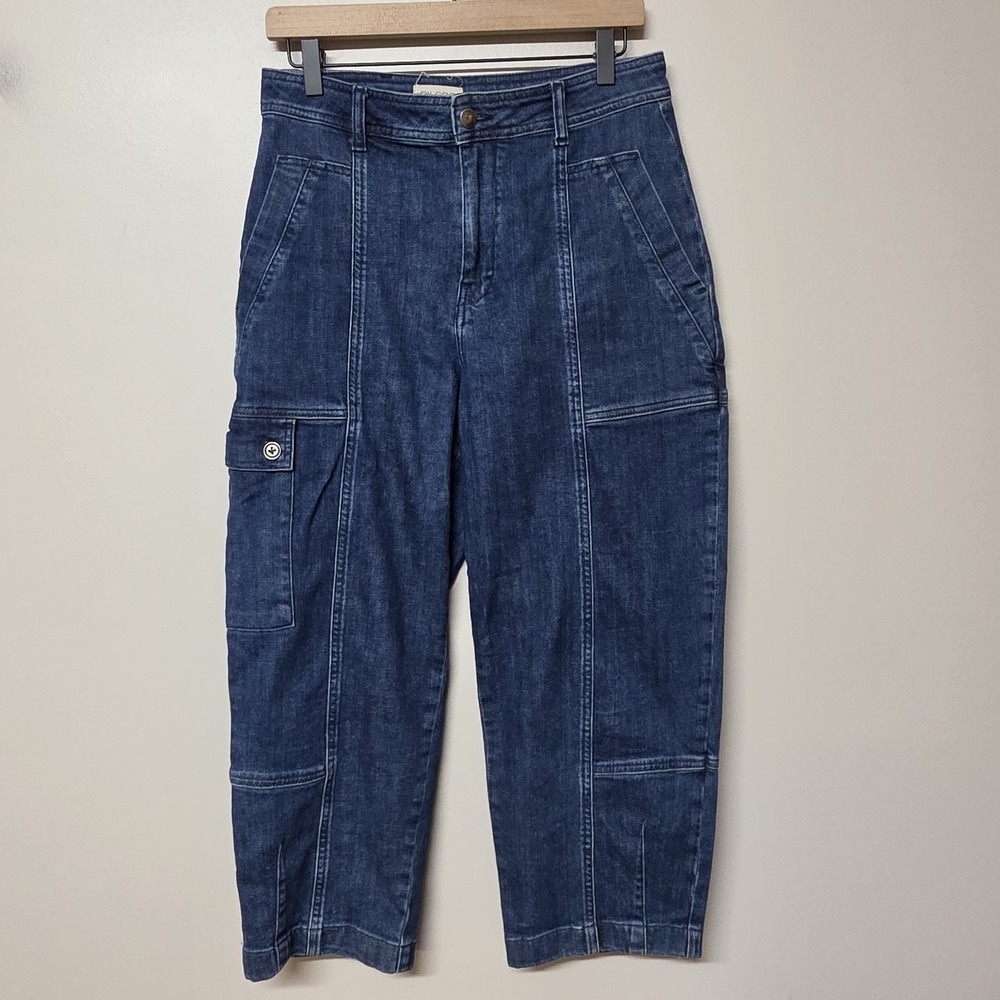 Anthropologie Pilcro Barrel Jeans Cargo Size 28 Womens High Rise Barrel Denim - Picture 4 of 14